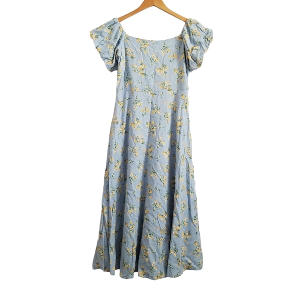 NWOT August Sky Floral Off Shoulder Midi Dress Size Large - Picture 2 of 10